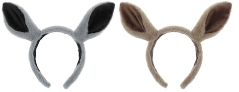 2 Stück Plüsch Haarreifen Mit Pferdeohren Tier Stirnbänder Niedlich Kopfbedeckung Bühne Requisiten Täglich Haarschmuck Headband Halloween Cosplay Accessoire Kostüm Zubehör Für Fasching Karneval