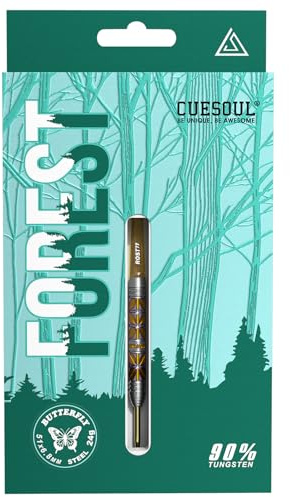 CUESOUL Forest Serie 22/23/24/25 g Stahlspitze 90% Wolfram Dart-Set mit integriertem ROST T19 Flight