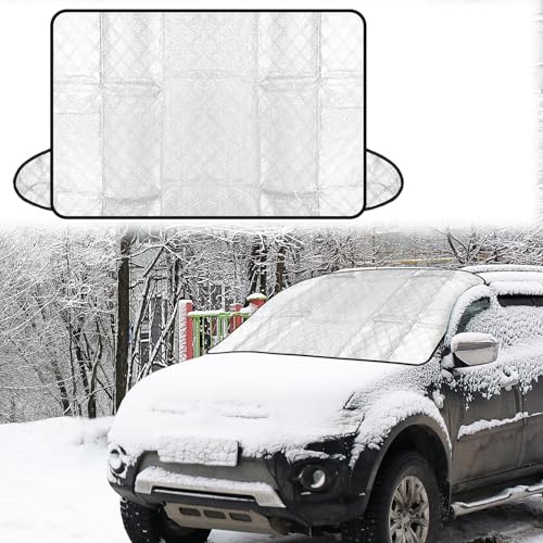 Griwuut Auto Frontscheibenabdeckung Winter, Schutz Gegen Schnee Frost EIS, Wasserdicht Staubdicht Ganzjahresabdeckung Für Autos Und SUVs