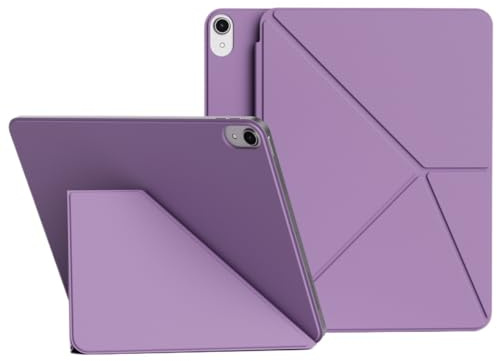 Custodia protettiva for tablet con supporto magnetico K-Fold adatta for iPad Air da 13 pollici (2025 2024) generazione con clip bifacciale(Purple,For IPad Air 2024 13)