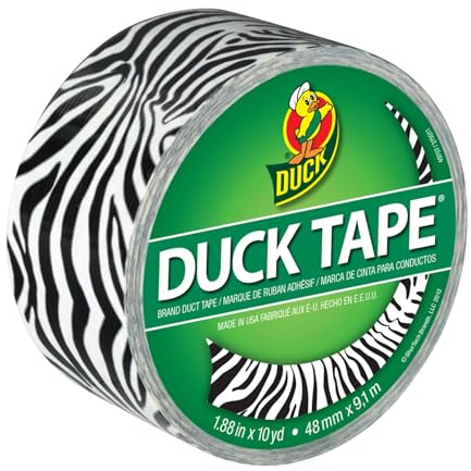 Duck Gemustertes Tape 4,8 cm x 9,1 m, Zebra, sonstiges, Mehrfarbig, 11.39 x 11.65 x 7.08 cm, 9