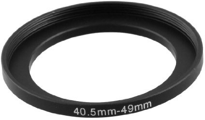 Sourcing Map Filter Adapter, 40.5mm-49mm Metal Camera Lens Ring, Aluminum 40.5mm Male 49mm Female Filter Adapter for Camera Lenses, Black