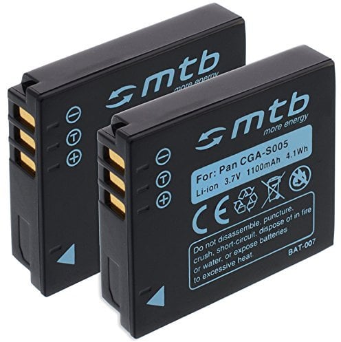 2X Akku kompatibel mit Panasonic CGA-S005 für Lumix DMC-FX10, FX50, FX100, FX150 / Leica/Fuji...