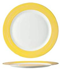 Arcoroc Brush Yellow Restaurant Dessertteller 19,5cm, 6 Stück