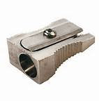 Qty 50 Metal Pencil Sharpeners Pocket-Sized Diameter 8mm Single Hole Aluminum Metallic Silver