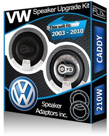 FLI Altavoces para Las Puertas Delanteras del VW Caddy + adaptadores de Altavoces, 210 W