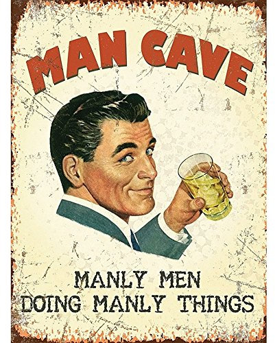Blechschild Man Cave 15x20