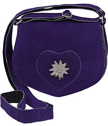 Harrys-Collection Damen mini Trachtentasche mit Edelweiß, Farben:lila