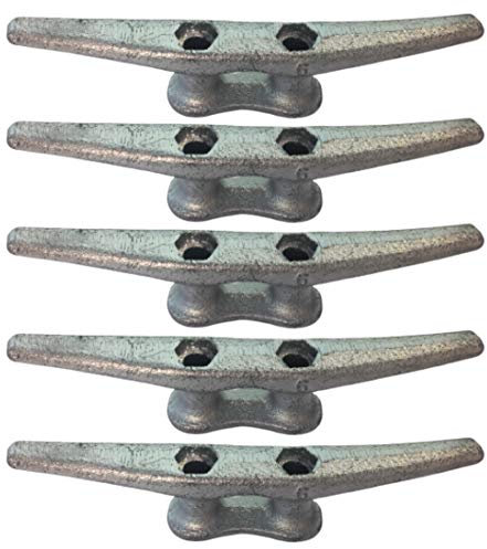 ZUJARA 15,2 cm Dock-Stollen, 5 Stück, verzinktes Eisen, Bootsklampe für Marine- oder dekorative Anwendungen