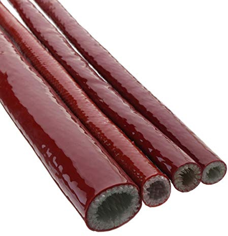 CCChaRLes 8/10/12 / 20Mm Tuyau De Silicone De Bouclier De Feu De Gaine De Protection De Feu De Fibre De Verre 50Cm - 20Mm