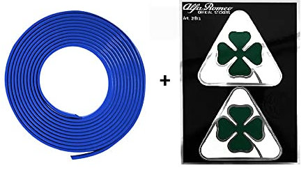 Profilo Blu Adesivo Full + Quadrifoglio Verde per Alfa Giulietta