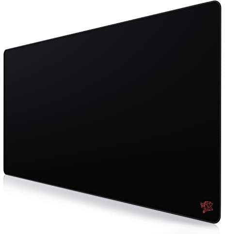 TITANWOLF - Alfombrilla de Ratón de Gran Tamaño 1200x600mm - Alfombrilla de Ratón XXXL con Motivo - para Precisión y Velocidad - para Ratón y Teclado Roccat Razer Logitech -Negro