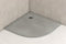 Plato Ducha Resina Semicircular Efecto Pizarra Extraplano, Resistente al Rayado, Antideslizante y Muy Agradable al Tacto. Ideal para Espacios Reducidos 80 x 80 Gris