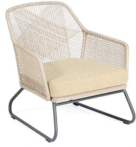 Sonnenpartner Loungesessel Couture Aluminium mit Polyrope White-Shell Relaxsessel Garten-Sessel