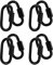 iplusmile Quick Chain Links, 8pcs Stainless Steel Chain Links D Shape Locking Quick Chain Repair Links Quick Links Heavy Duty Trailer Safety Locking for Outdoor Camping Equipment Supplies Black