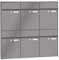 RENZ/Plan / 6er Aufputz-Briefkastenanlage Wand-Briefkasten/RAL-Farbe 9007 Volumen 21 L/Dein-Briefkasten.de