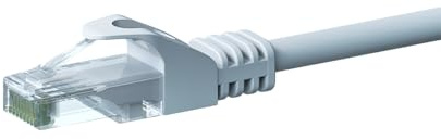 Danicom CAT 6 Netzwerkkabel U/UTP - 20 m - Weiß - CCA | POE, Ethernet, LAN, Patchkabel, Datenkabel, RJ45 - für Serverschränke, Switches, Router, Modems!