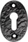 Oval Shaped Escutcheon- Lock Profile- 49 x 32.5mm- Black Antique Keyhole Cover | Door Keyhole Cylinder Plate Cover - for Use with Lever on Rose Door Handles - Door Fixing Hardware