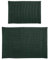 MSV Badteppich 2er Set Badvorleger Duschvorleger Chenille Hochflor Badematte 40x60 cm + 60 x 90 cm – Dunkelgrün