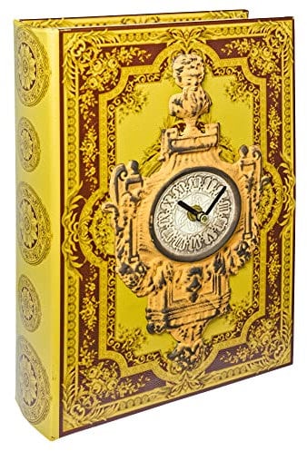 Design By Pepper False Vintage Book Box With Working Clock Storage Book Jewellery Storage Study Book Ornament Modern Decorative False Book