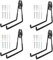 Knpwer 4 Stück Garagenhaken,Garage Storage Doppelhaken Wandhaken,Heavy Duty Wandhalterung Werkzeughalter für Schüttgüter,Fahrräder (Schwarz, 17 * 16cm)