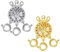 2 Pezzi Chiusura Collane, Oro 14K e Argento Fermagli Multifilo Chiusura Collane Multiple Ganci Chiusura Collane Connettori Prolunga per Catena per Braccialetti Collane Gioielli Artigianato