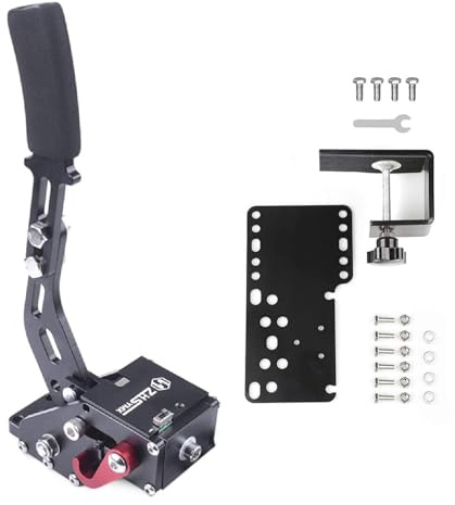 ZHSYMX PC/PS4/PS5 USB Handbrake, 64Bit Linear Handbrake, Compatible with Logitech G29, PS4/PS5 and PC, with Fixing Clip and Plate