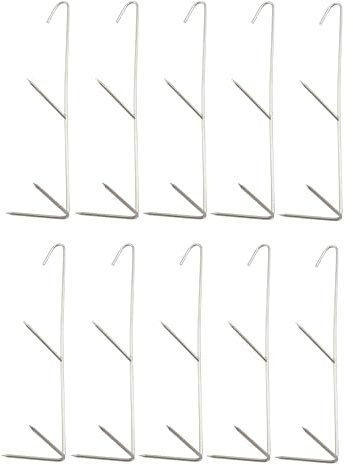 ok4y 10 Stück Räucherhaken Edelstahl Doppelspitz Krallen 15 cm 3 mm Ø räuchern von Fisch Fleisch Käse Wurst