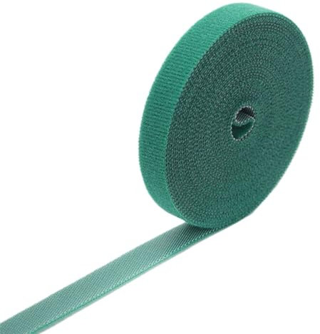 EAVUYIS 15m Pflanzenbinder Klettband, 10mm Breite Pflanzenband Klett Klettband Garten Outdoor Grün Pflanzen Befestigung Kabelbinder Band Zum Festbinden von Pflanzen,Baum
