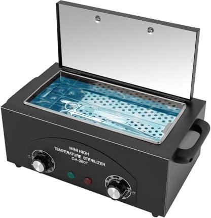 300W 1.5L Heißluftsterilisator Desinfektion 50-220℃ Trockene Hitze Sterilisator Hochtemperatur-Sterilisator-Nagel-Werkzeug-Sterilisator mit 0-60 Minuten Timer für Kosmetik, Fusspflegestudios, Friseurs