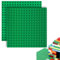 Bogoro 2 Piezas Juego de Placas de Construcción Compatibles,25 x 25cm Base de Construcción Verde,Bases para Construir,Base Lego,Juego de Placas Verdes Compatible para Niños y Niñas