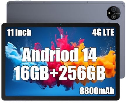 Ulefone Tab A11 Pro 16GB+256GB Tablet 11 Pulgadas 2024, MTK G99 Tablet Android 14, 4 Altavoces Hi-Res Audio Gaming Tablet, Pantalla 2K FHD+, Dual 4G Tablet PC,8800mAh, 16MP+8MP, 2.4+5G WiFi/WiFi 6