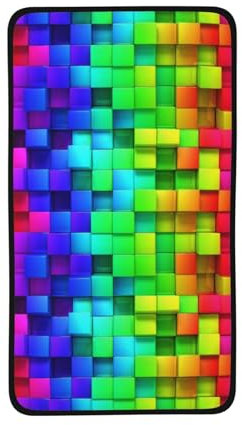 YXDVPALNE Regenbogenfarbenes Plaid, Coral Velvet Gesichtstücher Gesichtswaschlappen Handtuch 40 x 71 cm
