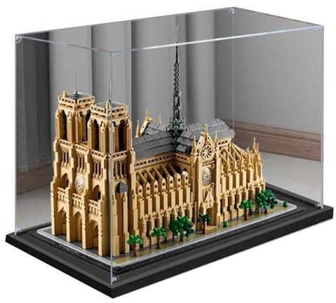 Vitrine en acrylique transparente CHIFENMS pour Lego 21061 Notre Dame de Paris - Boîte de rangement pour étui (2 mm)