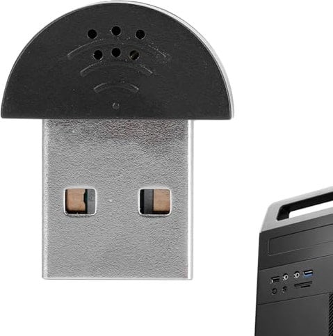 USB Microphone Noise Cancelling Compact Portable Studio Mic for PC Computer Recording Chat Streaming with Adapter Black