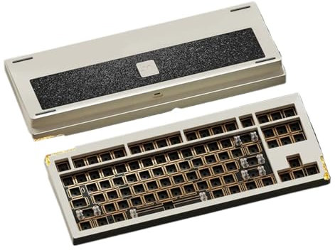 TRyYCB Wireless RGB Mechanical Keyboard Kit With Hot Swap And Custom Support In Aluminum Compatible With QMK VIA(Cheese white)