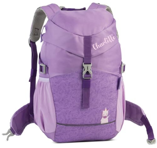 minimutz Wanderrucksack Kinder - Personalisiert mit Name - Kinderrucksack Outdoor Mädchen - Reise-Rucksack recycelt ab 3 Jahren Einhorn