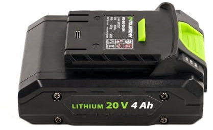 Murray Batteria Agli Ioni di Litio 20V 4Ah 21700 MU-BAT-SC4AH – con USB-C e Display LED – Batteria Ad Alte Prestazioni per Utensili Elettrici, Trapani e Lavori Professionali – Durevole e Sicura