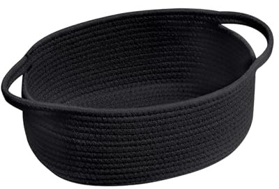 LCUHAVA Geschenkkorb, Präsentkorb Leer Baumwollseilweberei, Griff Korb für Geschenke, Mit Transparenter Geschenktüte, Schleife Geeignet für Baby Geschenke, Valentinstag, Hochzeiten, Geburtstage