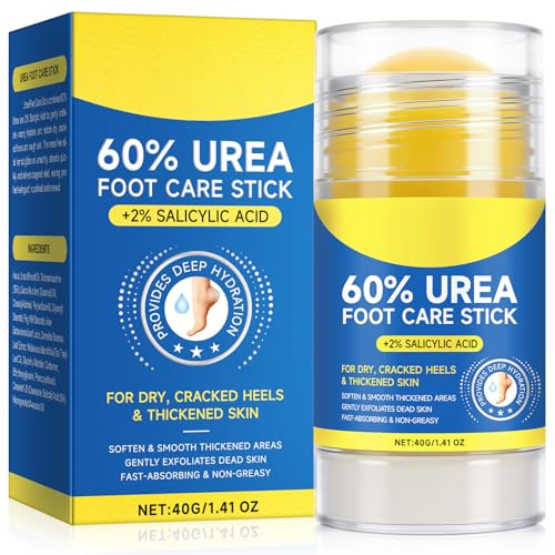 Urea Cream 60 Percent for Feet, Urea Foot Cream Stick, Foot Cream for Cracked Heels and Dry Skin, Cracked Heel Repair Cream, Foot Moisturizer