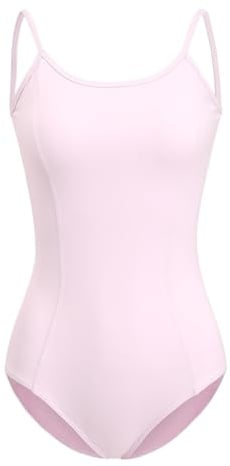 ZYXWVU Ballett Trikot Damen Ärmellos Rückenfrei Tanztrikot Tanzbody Damen, 7273-rosa,M