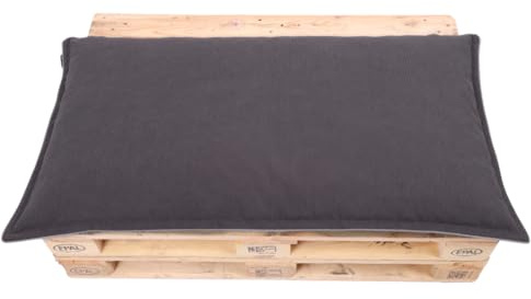 TexDeko® Cord Palettenkissen 120x50x18 cm (nur Sitzkissen) Anthrazit | Weicher Cordstoff, wasserabweisend, UV-beständig, waschbarer Bezug, Indoor & Outdoor Palettenpolster, 320 g/m² Stoffgewicht