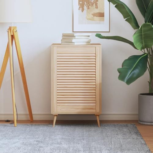 Kaloriko Puerta de armario con diseño de listones de madera maciza de pino 69 x 49,4 cm para puerta de cocina, armario, estantería, puerta corredera y puerta de muebles, pieza de repuesto con aspecto