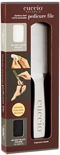 Stainless Steel Pedicure File (inc 15 of each refill pads)