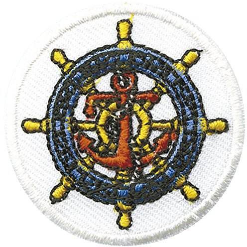 Aufnäher - Steuerrad - 02084 - Gr. ca. 2 x 5 cm - Patches Stick Applikation
