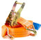 Spanngurt Zurrgurt mit Haken | 8 m bis 2000 kg / 2000 daN | 2-tlg orange| 35 mm Gurtbreite