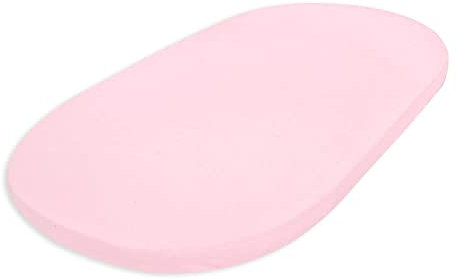Moses Basket Sheets Fully Fitted – 75 x 30 Moses Basket Bedding - Hypoallergenic Baby Pram Sheets Bedding Elasticated Breathable Easy Care.(Single Pack, Pink)