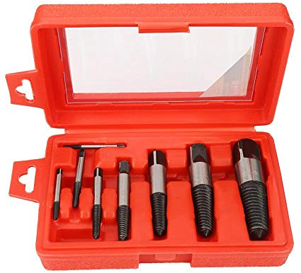 Akozon Extractor de Tornillos 8 unidades 3-50mm Remover Dañados Tornillo Perno Eliminar Herramienta RT-Q18