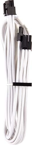 Corsair CP-8920245 Premium Individually Sleeved PCIe (Single Connector) Cables Type 4 Gen 4 – White