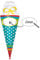 Amscan 3959101 - Super Shape Folienballon Schultüte personalisierbar, Größe 35 x 111 cm, Heliumballon, 1. Schultag, Schulanfang